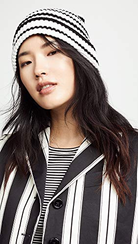 Marc Jacobs Women S Uneven Stripe Hat White Black One Size Buy