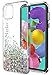 SunStory Galaxy A51 Case,Luxury Fashion with Moving Shiny Quicksand Glitter and Double Protection with PC Layer and TPU Bumper Case for Samsung Galaxy A51 Phone (Silver)