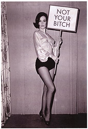 Not Your Bitch Pinup Funny Poster 13 x 19in