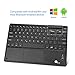 1byone Ultra-Slim Wireless Keyboard with Built-in Multi-Touch Touchpad and Rechargeable Battery for Android and Windows, Black