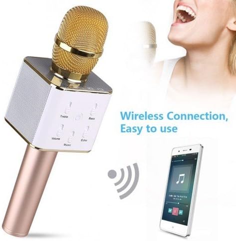 Piqancy shopnow Q7 Wireless Karaoke Microphone Condenser for All Android and iOS Device (Assorted)