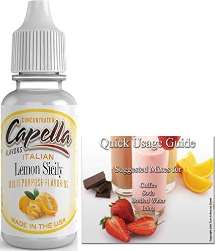 Capella Flavor Drops Concentrated & Quick Start Guide Bundle (Italian Lemon Sicily, 13ml)