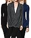 Free to Live 3 Pack Long Sleeve Nursing Tops Breastfeeding Shirts Cardigan Sweaters for Women (XL, Black, Charcoal, Navy)
