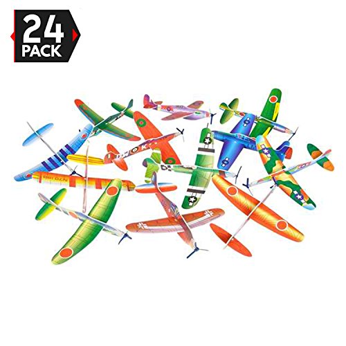 Buy Big Mos Toys 24 Pack 8 Inch Glider Planes Birthday Party Favor 
