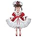 Collections Etc Women's Nancy Red Dress Porcelain Ballerina Doll with Curly Brown Hair