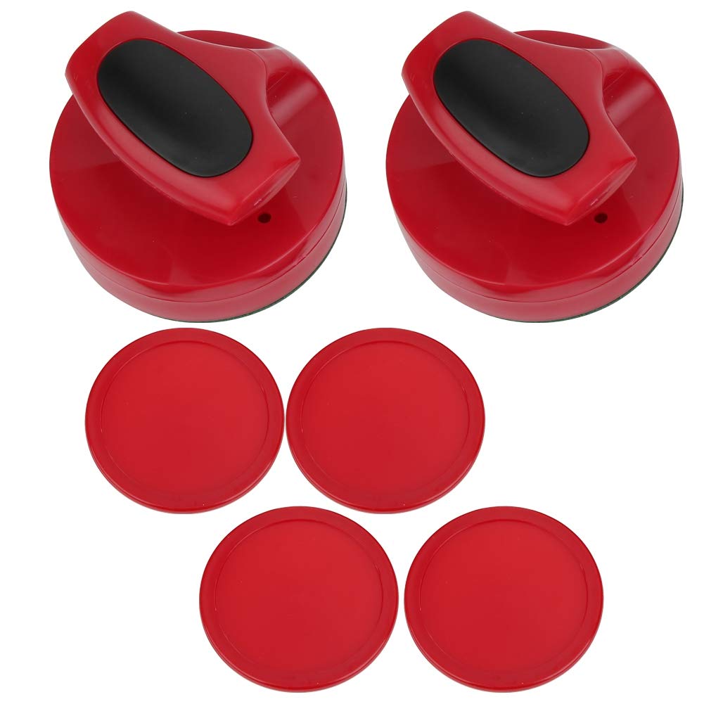 Air Hockey Pucks And Pushers, Large Size Red Table Hockey Pushers Set, 185g Table Hockey Pucks, For All Kinds Hockey Tables Ergonomic Design