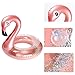 Grobro7 Giant Inflatable Flamingo Pool Float Elegant Vinyl Swimming Floaty Pool Toy with Glitters Party Tube Outdoor Water Lounge Inflatable Raft with Flamingo Pool Drink Holder for Adults & Kids(M)