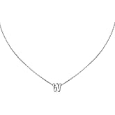 MOMOL Small Initial Necklace for Women Stainless Steel Tiny Letter Necklace Personalized Name Necklace