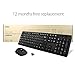 UHURU Wireless Keyboard and Mouse 2.4GHz Compact Slim with Full Size Keyboard Mouse Combo for Windows 10 / 8 / 7 / Vista / XP, Notebook, Laptop, Smart TV
