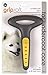 JW Pet Company GripSoft Double Row Undercoat Rake Dog Brush, Black, Yellow, 1