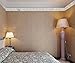 ITTA X-Large 28pcs x 20x10cm Mirror Border Stickers DIY 3D Acrylic Wall Decorative Self-Adhesive Hollow Out Border Ceiling Skirting Stickers Wall Mural Wedding Room Home Decor (Silver)
