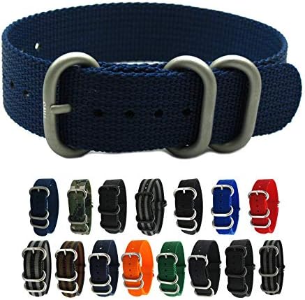 HNS Watch Bands - Choice of Color & Width (20mm, 22mm,24mm) - Ballistic RAF Nylon ZULO Straps