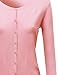Basic Solid Round Neck Sweater Cardigan with Various Colors Lightpink Size M