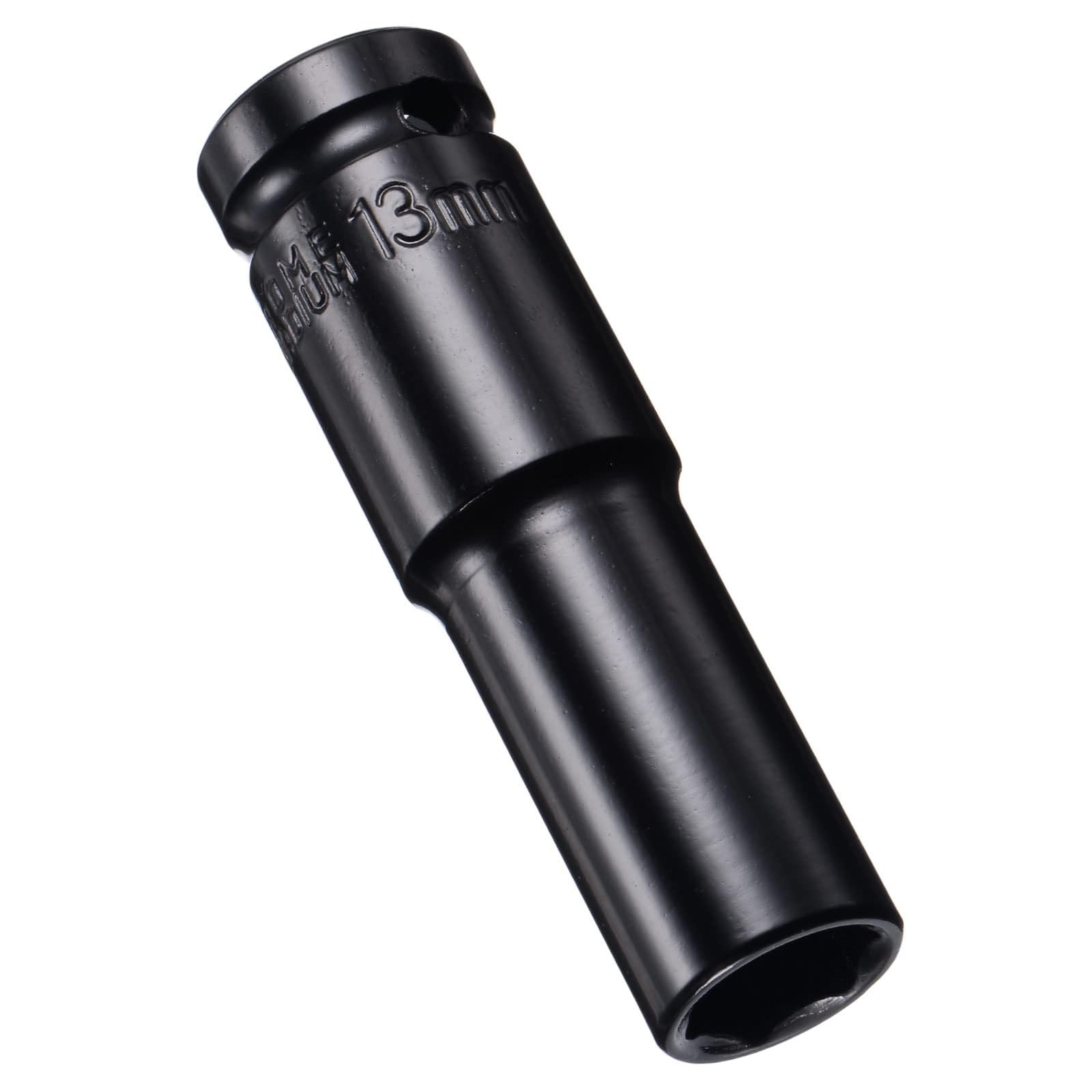 MACHSWON 1/2 Inch Drive - 13mm Deep Impact Socket with 6 Point Design, Heat-Treated Cr-V Steel 78mm Length, Metric Sizes