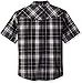 Dickies Men's Short Sleeve Western Shirt, Black/Charcoal, 3XL