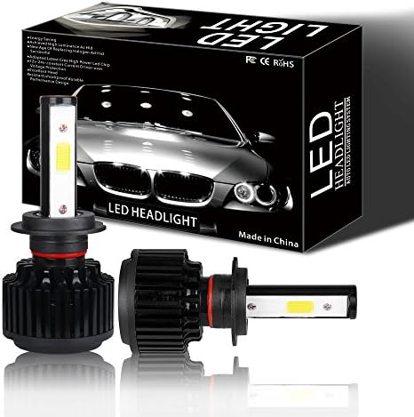 JAHURD H7 LED Headlight Bulbs (Pack of 2) H13(9008)/ H1 / H4 LED , H7 / H13 /9006 24W headlight High Beam COB Light for Car Halogen HID Xenon (1 Pair)