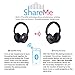 Mixcder ShareMe Pro Bluetooth 4.1 Over Ear headphones Stereo Deep Bass Wireless+Wired Headsets with Mic Hands-free Calling Overhead - Black