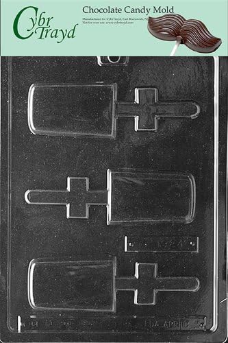 Cybrtrayd Life of the Party IC005 Traditional Bar Type Ice Cream Pop Chocolate Candy Mold in Sealed Protective Poly Bag Imprinted with Copyrighted Cybrtrayd Molding Instructions