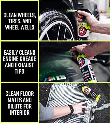Adam's Lite Arsenal Builder 9 Piece Kit - Wash & Wax Car Shampoo Soap, Detail Spray, VRT, All Purpose Cleaner, Microfiber Towels, Tire Foam Block - Cleaning Supplies for Car, Boat, RV & Motorcycle
