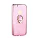Galaxy S10e Case, Glitter Crystal Heart Floral Series - Slim Luxury Bling Rhinestone Clear TPU Phone Case With Ring Stand - Rose Gold
