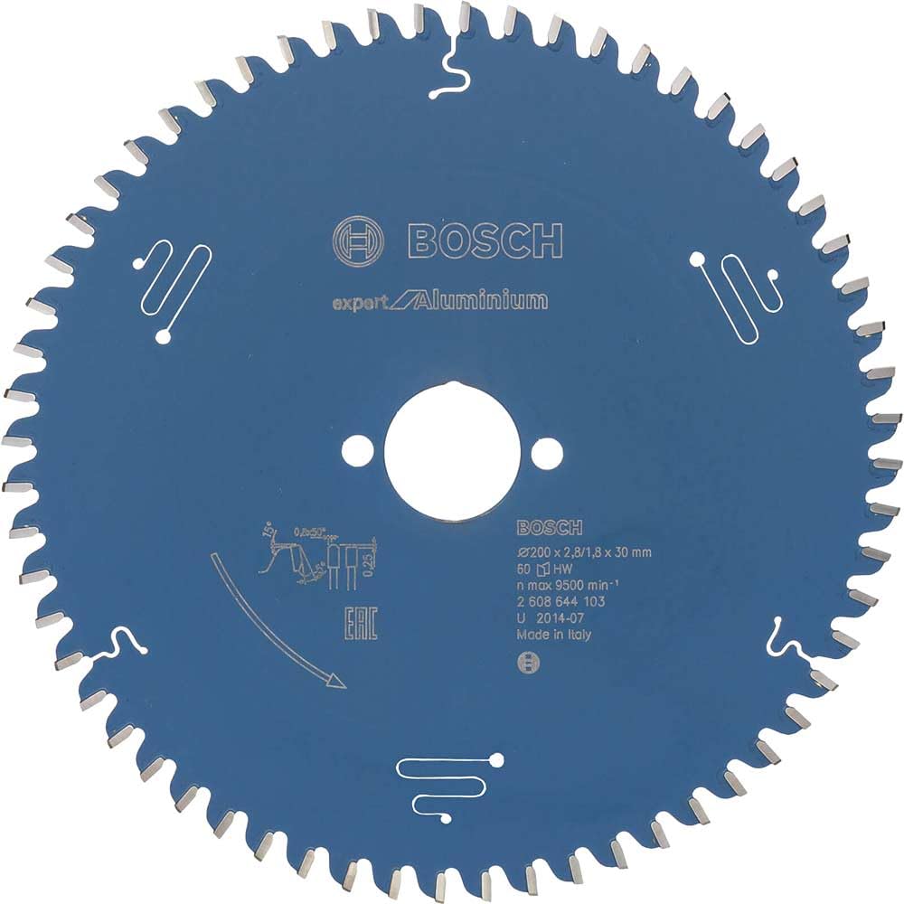 Bosch 2608644103 EXALH 60 Tooth Top Precision Circular Saw Blade, 0 V, Blue