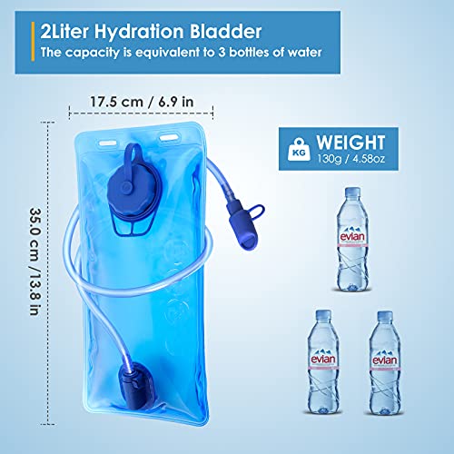 Jessfar Hydration Bladder 2 Liter for Backpack, PEVA Water Reservoir