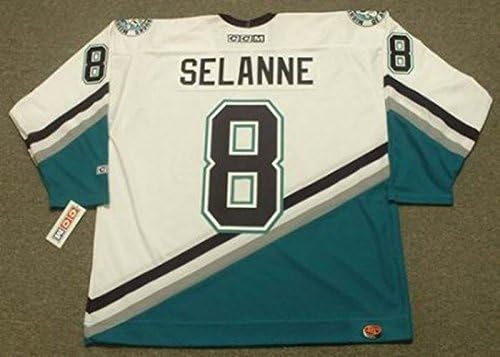 TEEMU SELANNE Anaheim Mighty Ducks 1997 CCM Throwback Home NHL Jersey