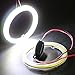 100MM Car Light LED Chips 72SMD Angel Eyes Halo Ring Headlight Warning Lamps 12V with Shell (white) 1 Pair