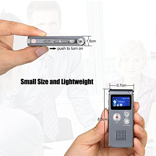 Digital-Voice-Recorder-8GB-Multifunctional-Dictaphone-Metal-Body-Voice-Activated-RecorderNoise-CancellingDouble-MicrophoneMP3-Player-for-Class-Interviews-Lectures-Conferences
