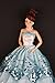 Olivia's Doll Closet Blue Ball Gown with Light Blue Sequined Lace Details Made To Fit Barbie Doll