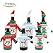 ZKLKLO Christmas Wine Bottle Covers Christmas Wine Bottle Gift Wrap Knitted Wine Sweaters Cover Bag-Set of 6