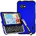 3-in-1 Bundle LG Enact VS890 (Verizon) Rubberized Shield Hard Case - Blue (Package include Premium Screen Protector + Ultra-Sensitive Stylus Pen by BeautyCentral TM)