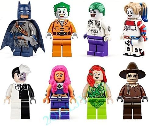 Hot! 8Pcs Suicide Squad Lot Toys Figures Joker Harley Quinn Ivy Batman Scarecrow