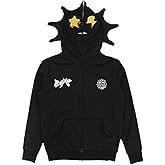 OATSBAS Fun Multi Angle Full Zip Up Hoodie for Men Women y2k Over Face Graphic Hoodies Retro Lazy Style Hoodie