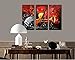 Noah Art-Modern Music Wall Art, 100% Hand Painted Musical Instruments Contemporary Abstract Oil Paintings On Canvas, 3 Panel Framed Inspirational Wall Art for Kids Room Wall Decor, 12x16inch x 3 Pcs