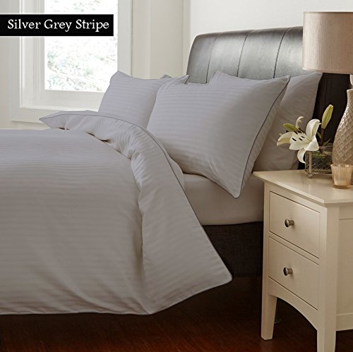Nile Bed Linens Egyptian Cotton Flat Sheet 300 Thread Count Striped Cal King Size Silver Grey Color Buy Online In Bahamas At Bahamas Desertcart Com Productid 17122023