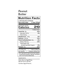 RXBAR Peanut Butter, High Protein Snack, Breakfast Bar, 12 Count