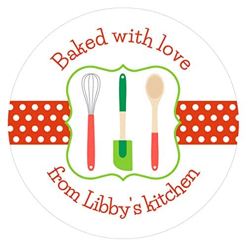 amazoncom baked with love stickers baked with love labels handmade