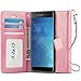 J&D Xperia XA2 Ultra Case, [Wallet Stand] [Slim Fit] Heavy Duty Protective Shock Resistant Flip Cover Wallet Case for Sony Xperia XA2 Ultra - [NOT Compatible with Sony Xperia XA2] - Pink