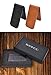 Wallet Money Clip Credit Card holder - Leather Magnetic Cash Holder for Men(Brown)