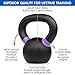 Yes4All Powder Coated Cast Iron Kettlebell Single Purple - 6 KG / 13 LB Strength Training Kettlebells Weight Set for Full Body Workout, Home Gym