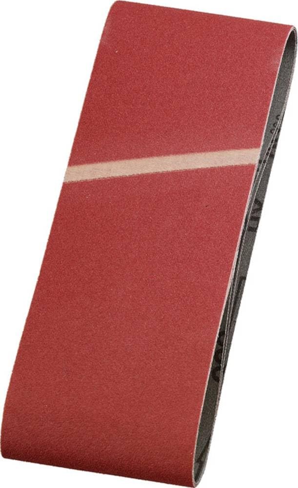 kwb Abrasive Belts 100X560 Mm Made Of High-Grade Corundum With Grit Size 100, Special Gluing and Flexible Cotton Fabric for Coarse Sanding Of Wood and Metal