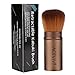 ACEVIVI Retractable Makeup Brush Dense Bristles Makeup Brush Concealer Foundation Blush Face Powder Bronzer Handle Brush, Coffee