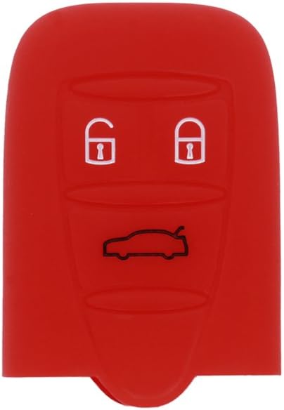 Hwota Silicone Lightweight Car Remote Key Case Cover Shell for ALFA ROMEO 159 BRERA GT 946 SPIDER -Red
