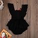 Baby Girls Jumpsuit Newborn Infant Kids Floral Clothes Summer Romper Bodysuit Sundress Outfits (12-18 Months, Black)