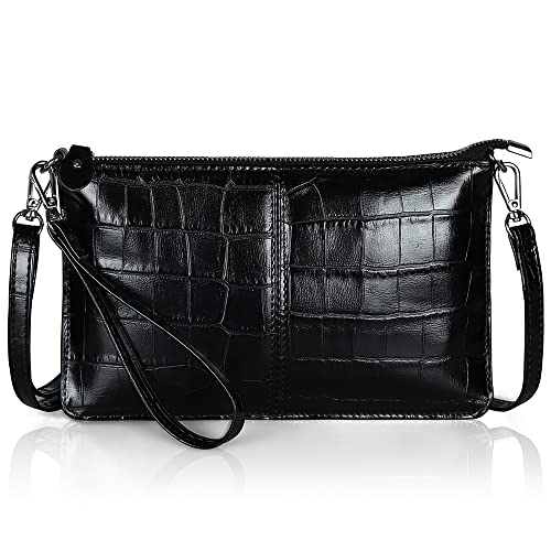 Black Crocodile Leather