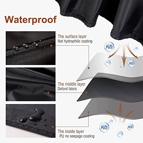 RICHIE Garden Furniture Cover Waterproof Heavy Duty 420D Oxford Fabric 200x160x71cm Rectangular Garden Table Covers Patio Table Cover Waterproof Anti-UV Rattan Furniture Covers for Furniture Sets