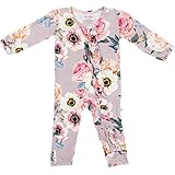 Posh Peanut One Piece Romper Silky Soft &amp; Breathable - Premium Knit Infant Clothing - Bamboo Viscose (French Gray, 12-18 Months)