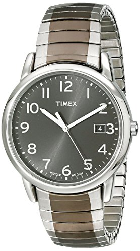 Timex Men's T2N949 Elevated Classics Stainless Steel Dress Watch with Two-Tone Expansion Band