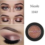 Creazy PHOERA Glitter Shimmering Colors Eyeshadow Metallic Eye Cosmetic (D)